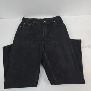 VTG Levi's 550 relaxed tapered jeans 12 womens black‎ denim 6264